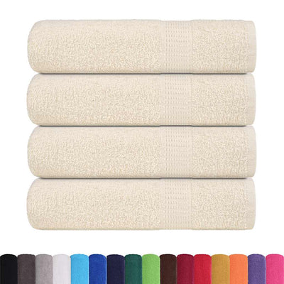 VIDAXL Duschtücher 4 ST 70x140 cm 360 g m² 100% Baumwollcreme