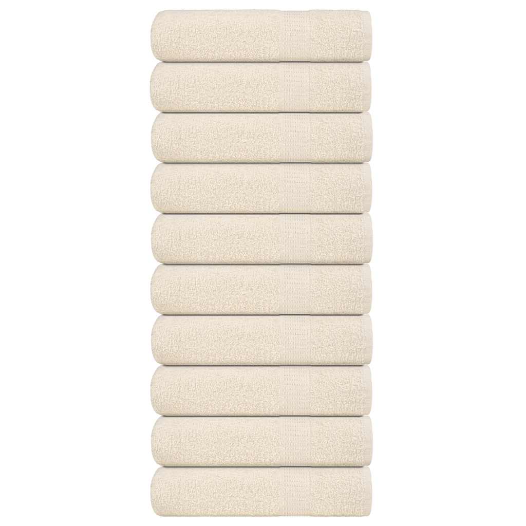 VIDAXL Duschtücher 10 ST 70x140 cm 360 g m² 100% Baumwollcreme