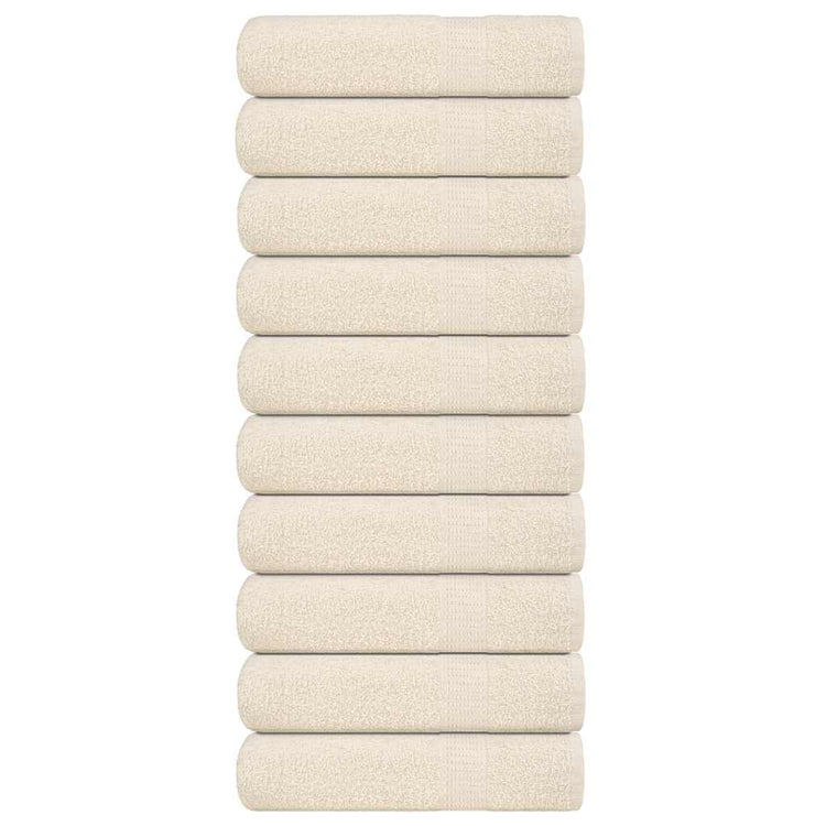 VIDAXL Duschtücher 10 ST 70x140 cm 360 g m² 100% Baumwollcreme