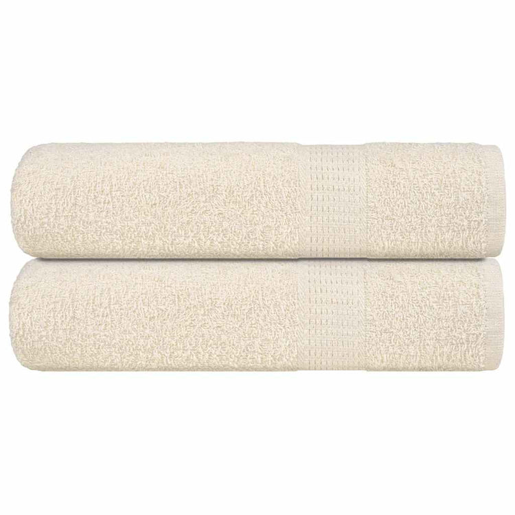 Vidaxl Badetücher 2 ST 100x150 cm 360 g m² 100% Baumwollcreme -Colored