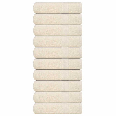 Vidaxl Badetücher 10 ST 100x150 cm 360 g m² 100% Baumwollcreme gefärbt