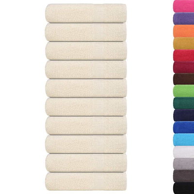 Vidaxl Badetücher 10 ST 100x150 cm 360 g m² 100% Baumwollcreme gefärbt