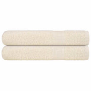 Vidaxl Sauna Handtücher 2 ST 80x200 cm 360 g m² 100% Baumwollcreme - afbeelding 1