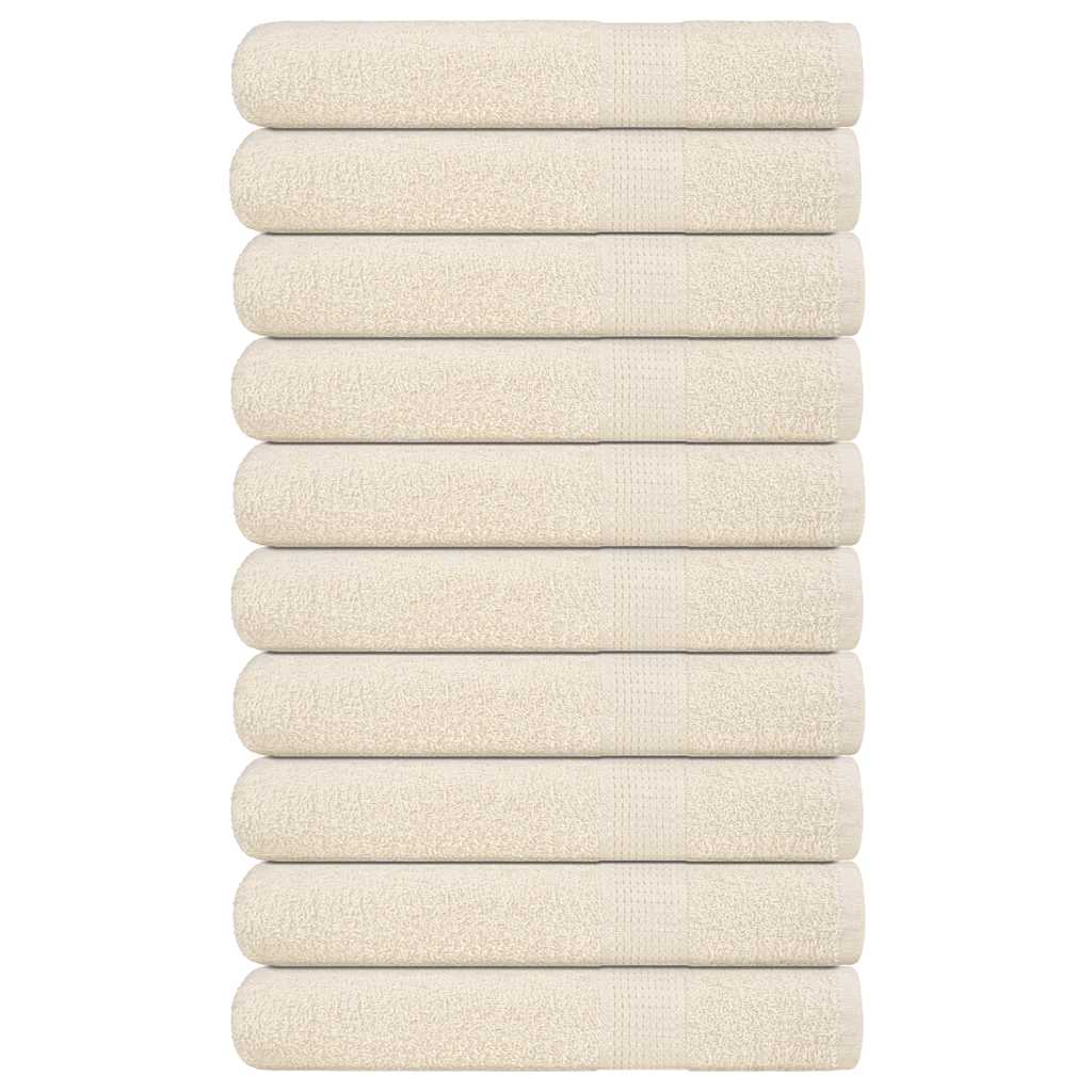Vidaxl Sauna Handtücher 10 ST 80x200 cm 360 g m² 100% Baumwollcreme