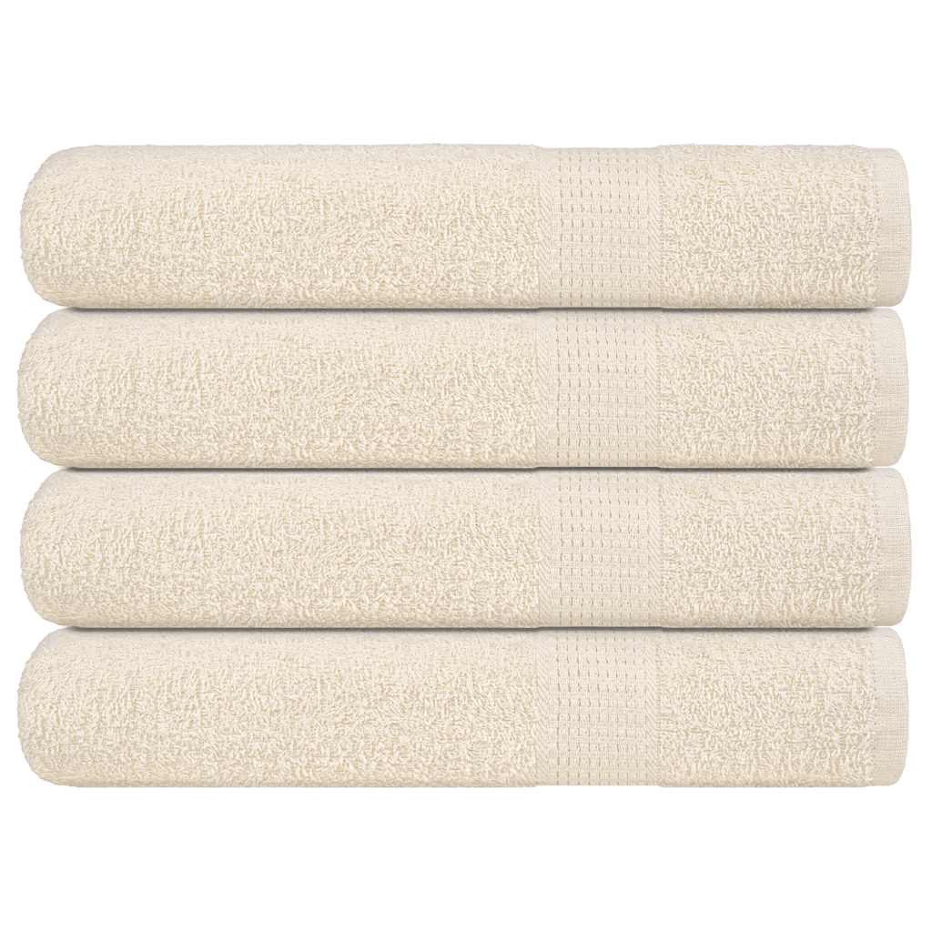 VIDAXL -Handtücher 4 ST 100x200 cm 360 g m² 100% Baumwollcreme -Colored