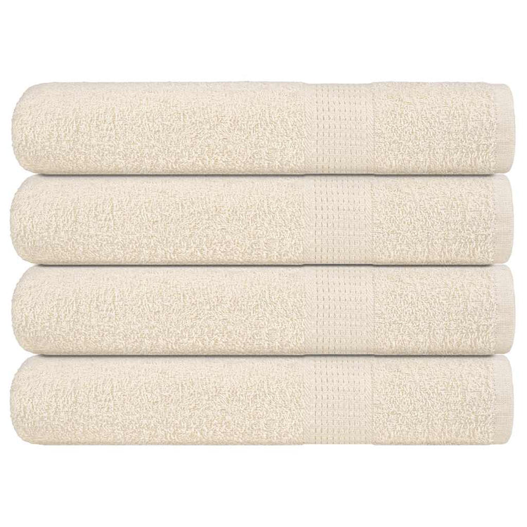 VIDAXL -Handtücher 4 ST 100x200 cm 360 g m² 100% Baumwollcreme -Colored