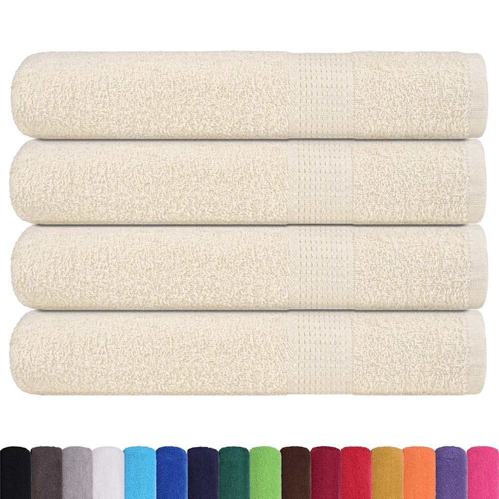 VIDAXL -Handtücher 4 ST 100x200 cm 360 g m² 100% Baumwollcreme -Colored