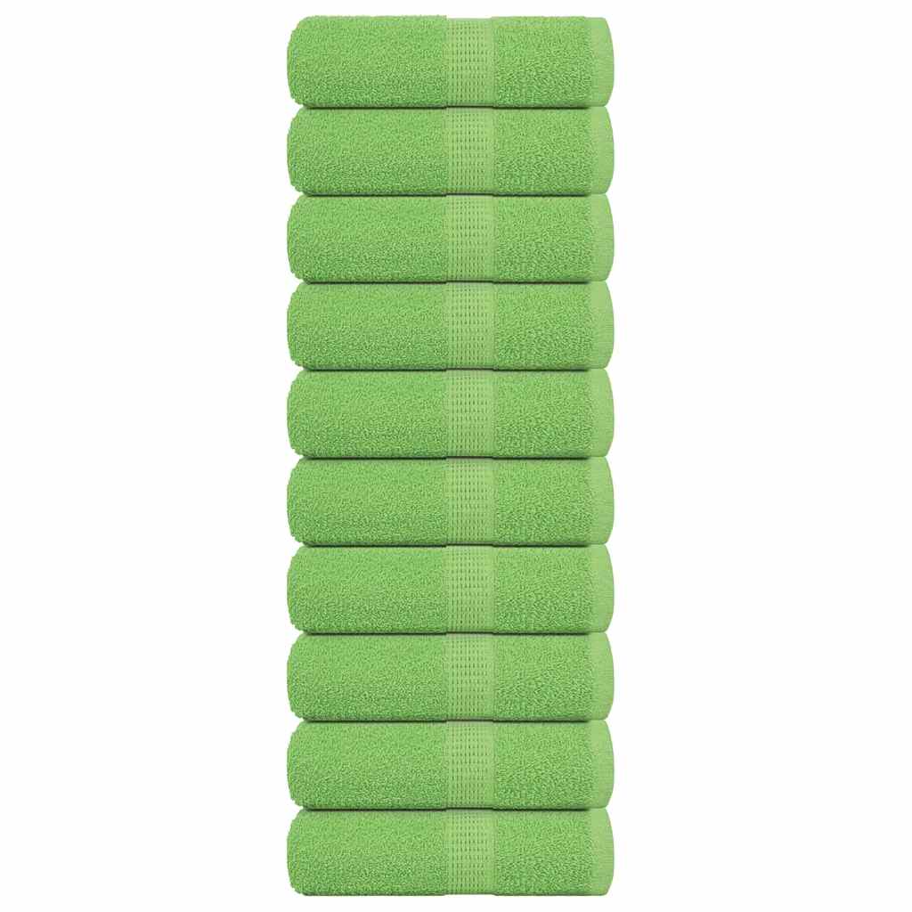 Vidaxl -Seifenwischtücher 10 ST 30 x 30 cm 360 g m² 100% Baumwollapfelgrün