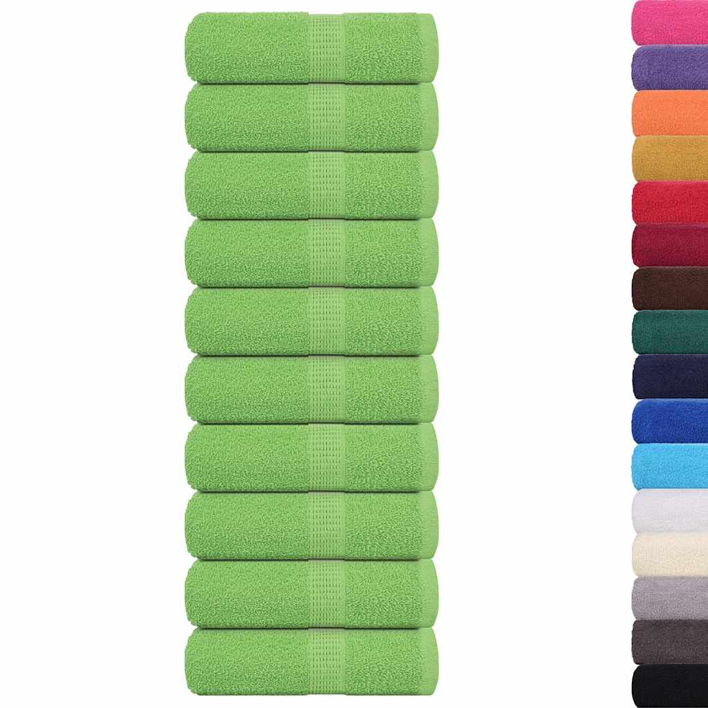 Vidaxl -Seifenwischtücher 10 ST 30 x 30 cm 360 g m² 100% Baumwollapfelgrün