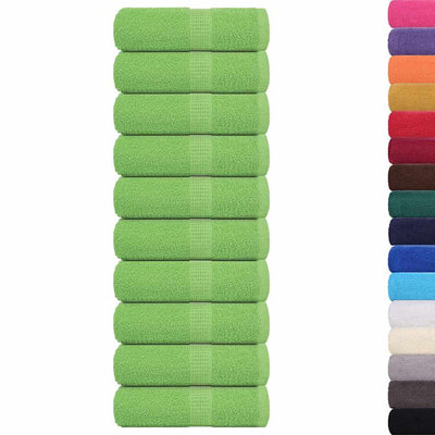 Vidaxl -Seifenwischtücher 10 ST 30 x 30 cm 360 g m² 100% Baumwollapfelgrün