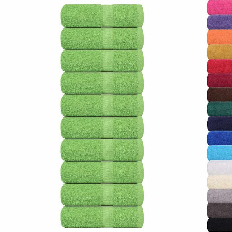 Vidaxl -Seifenwischtücher 10 ST 30 x 30 cm 360 g m² 100% Baumwollapfelgrün