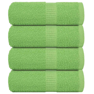 Vidaxl Gäste Wischtücher 4 PCs 360 g m² 360 g m² 100% Baumwollapfelgrün