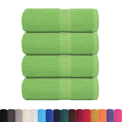 Vidaxl Gäste Wischtücher 4 PCs 360 g m² 360 g m² 100% Baumwollapfelgrün