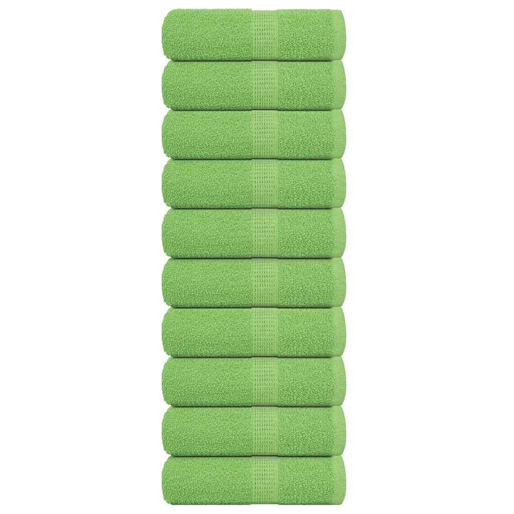 Vidaxl Gäste Wischtücher 10 Stcs 360 g m² 360 g m² 100% Baumwollapfelgrün