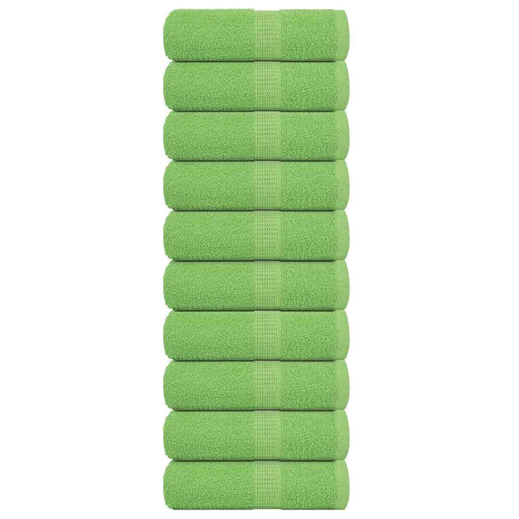 Vidaxl Gäste Wischtücher 10 Stcs 360 g m² 360 g m² 100% Baumwollapfelgrün