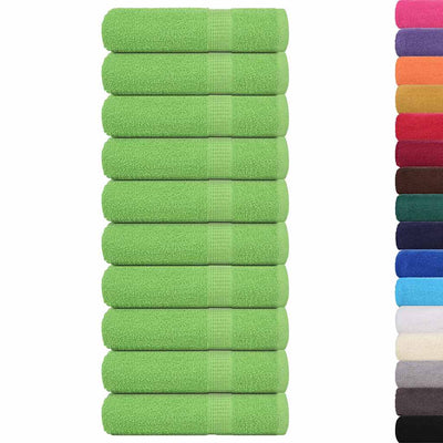 VIDAXL -Handtücher 10 ST 50x100 cm 360 g m² 100% Baumwollapfelgrün