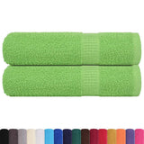 VIDAXL Duschtücher 2 ST 70x140 cm 360 g m² 100% Baumwollapfelgrün - afbeelding 3