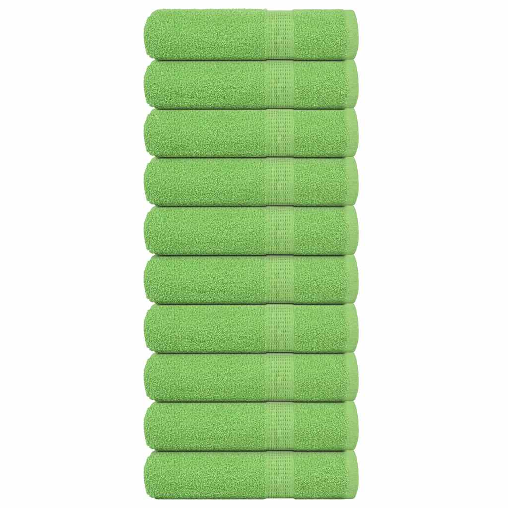 Vidaxl Duschtücher 10 ST 70x140 cm 360 g m² 100% Baumwollapfelgrün
