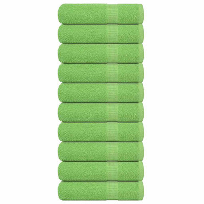 Vidaxl Duschtücher 10 ST 70x140 cm 360 g m² 100% Baumwollapfelgrün