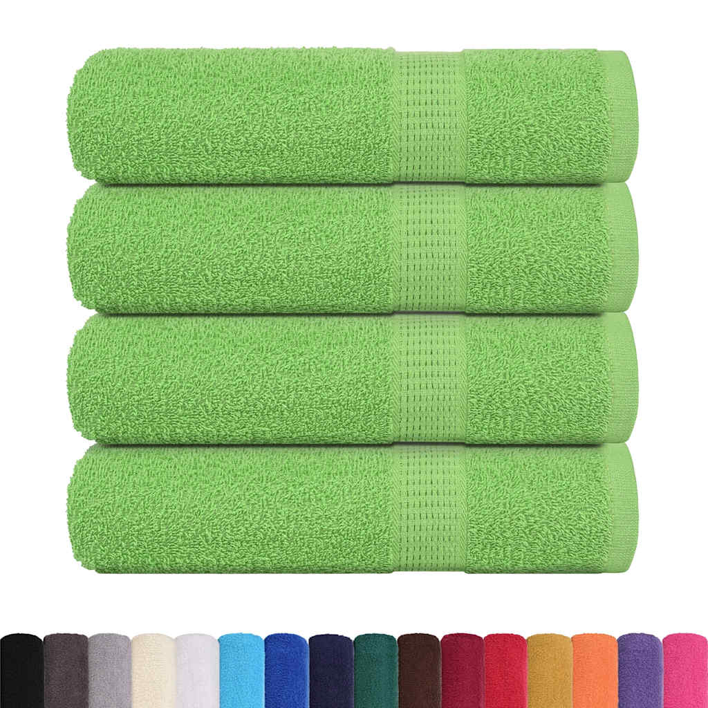 Vidaxl Badetücher 4 PC 100x150 cm 360 g m² 100% Baumwollapfelgrün