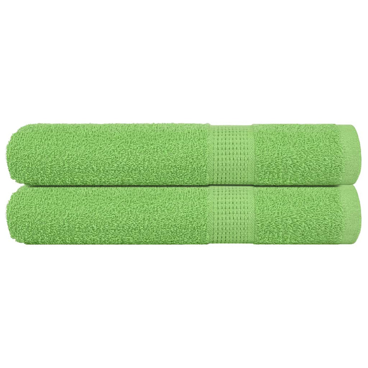 VIDAXL -Handtücher 2 PCs 100x200 cm 360 g m² 100% Baumwollapfelgrün