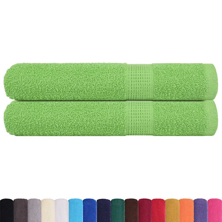 VIDAXL -Handtücher 2 PCs 100x200 cm 360 g m² 100% Baumwollapfelgrün
