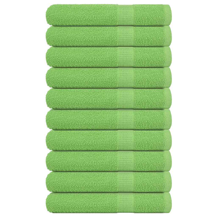 VIDAXL -Handtücher 10 Stcs 100x200 cm 360 g m² 100% Baumwollapfelgrün