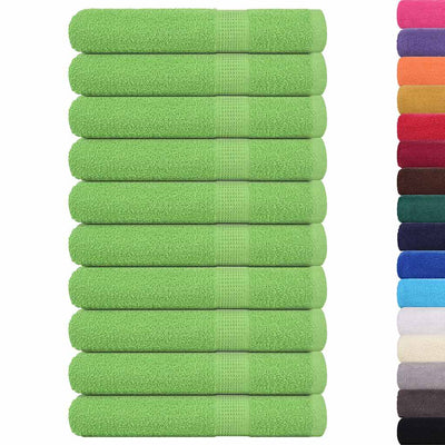 VIDAXL -Handtücher 10 Stcs 100x200 cm 360 g m² 100% Baumwollapfelgrün