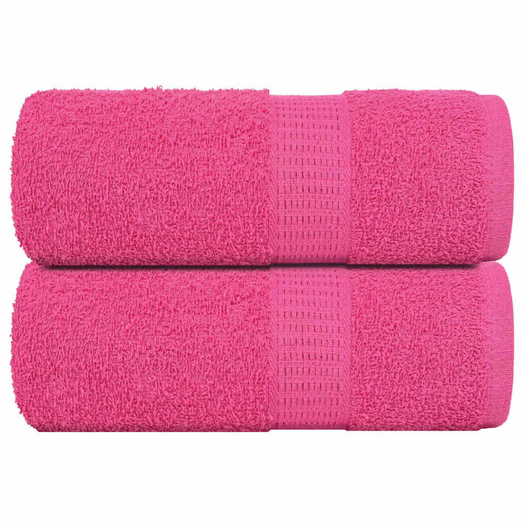 Vidaxl Gäste Tücher 2 ST 30x50 cm 360 g m² 100% Baumwollrosa