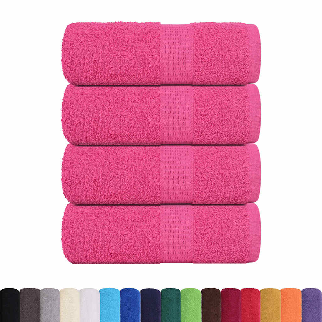 VIDAXL GAST WIPES 4 PCS 30 x 50 cm 360 g m² 100% Baumwollrosa
