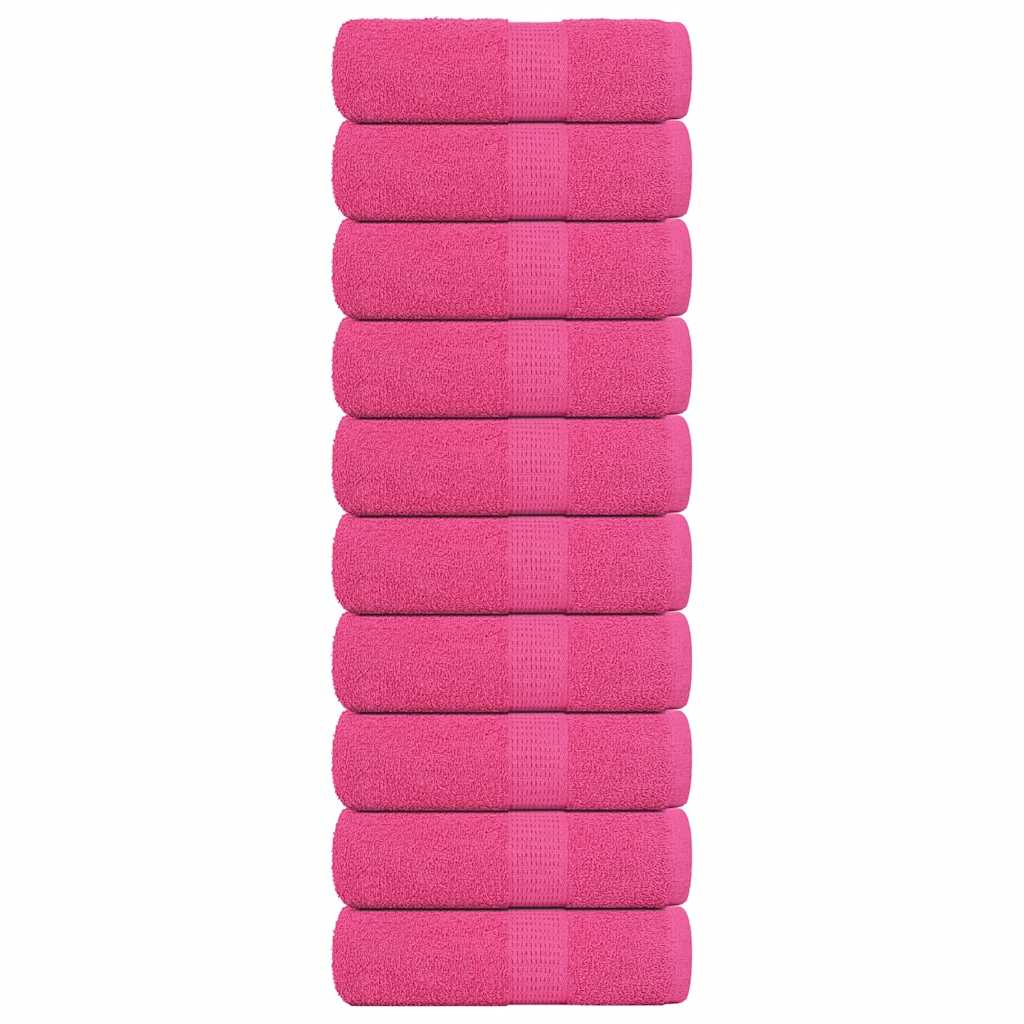 VIDAXL GAST WIPES 10 PCS 30 x 50 cm 360 g m² 100% Baumwollrosa