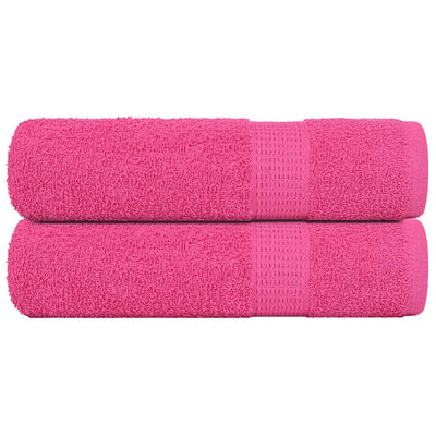 VIDAXL -Handtücher 2 ST 50x100 cm 360 g m² 100% Baumwollrosa