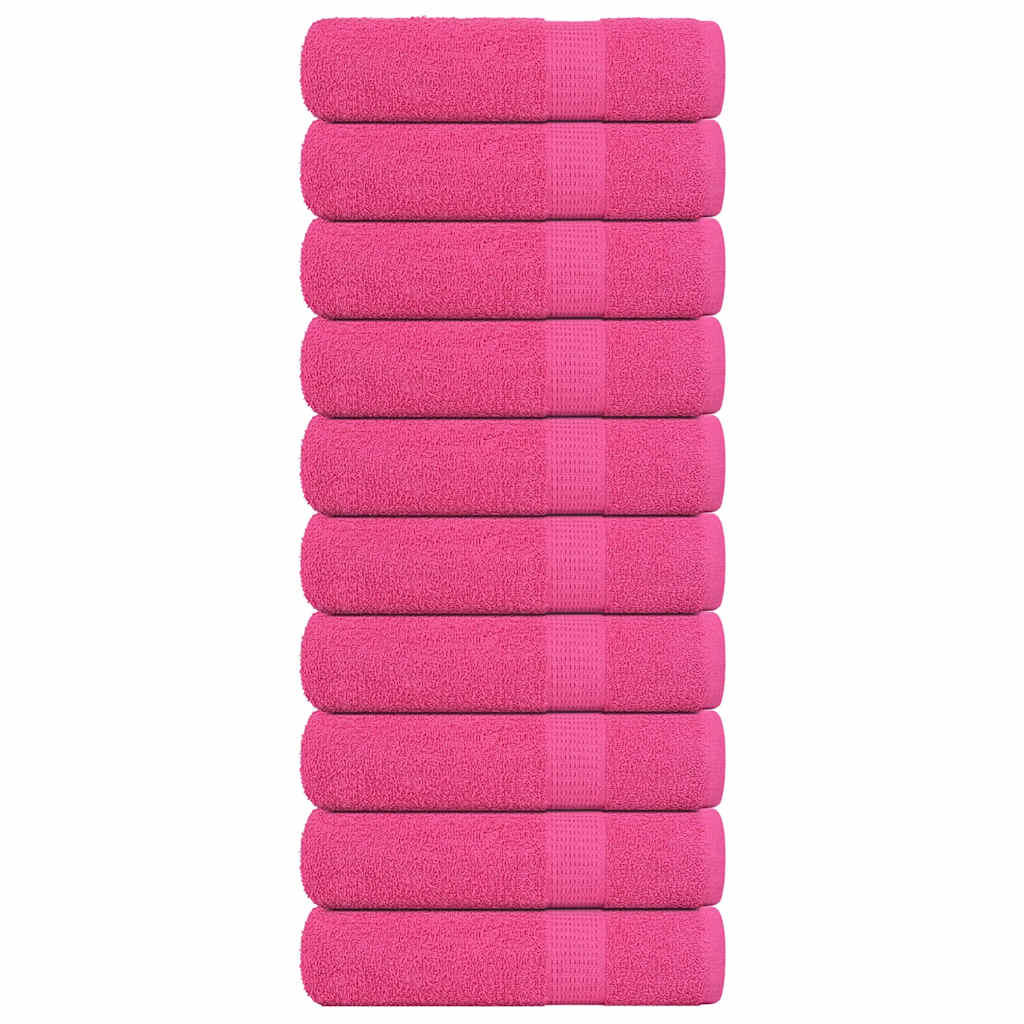 VIDAXL -Handtücher 10 ST 50x100 cm 360 g m² 100% Baumwollrosa