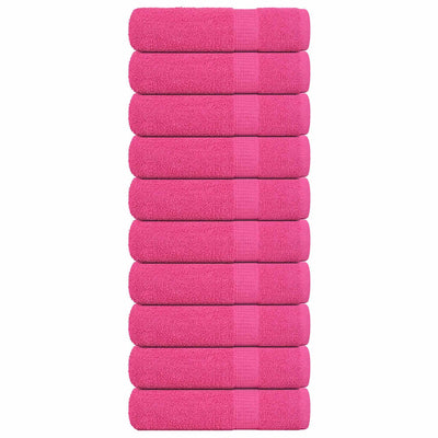 VIDAXL -Handtücher 10 ST 50x100 cm 360 g m² 100% Baumwollrosa