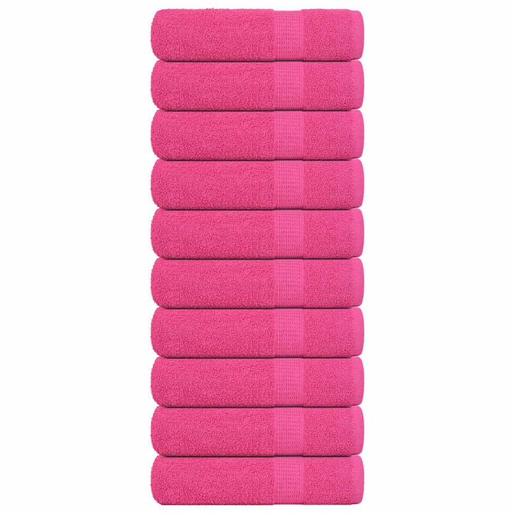 VIDAXL -Handtücher 10 ST 50x100 cm 360 g m² 100% Baumwollrosa