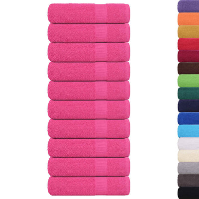 VIDAXL -Handtücher 10 ST 50x100 cm 360 g m² 100% Baumwollrosa