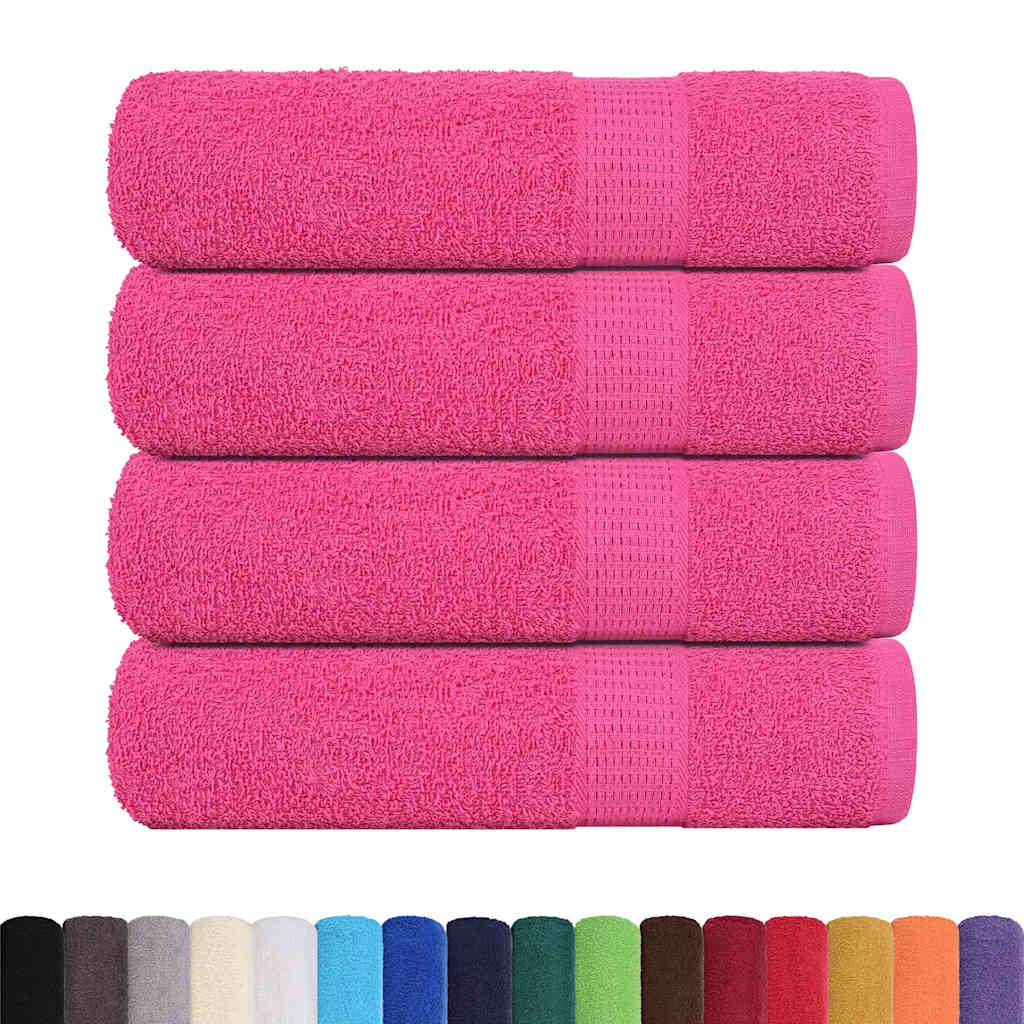 Vidaxl Duschtücher 4 ST 70x140 cm 360 g m² 100% Baumwollrosa