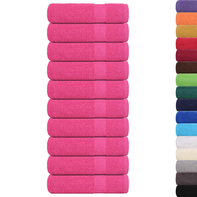 Vidaxl Duschtücher 10 ST 70x140 cm 360 g m² 100% Baumwollrosa