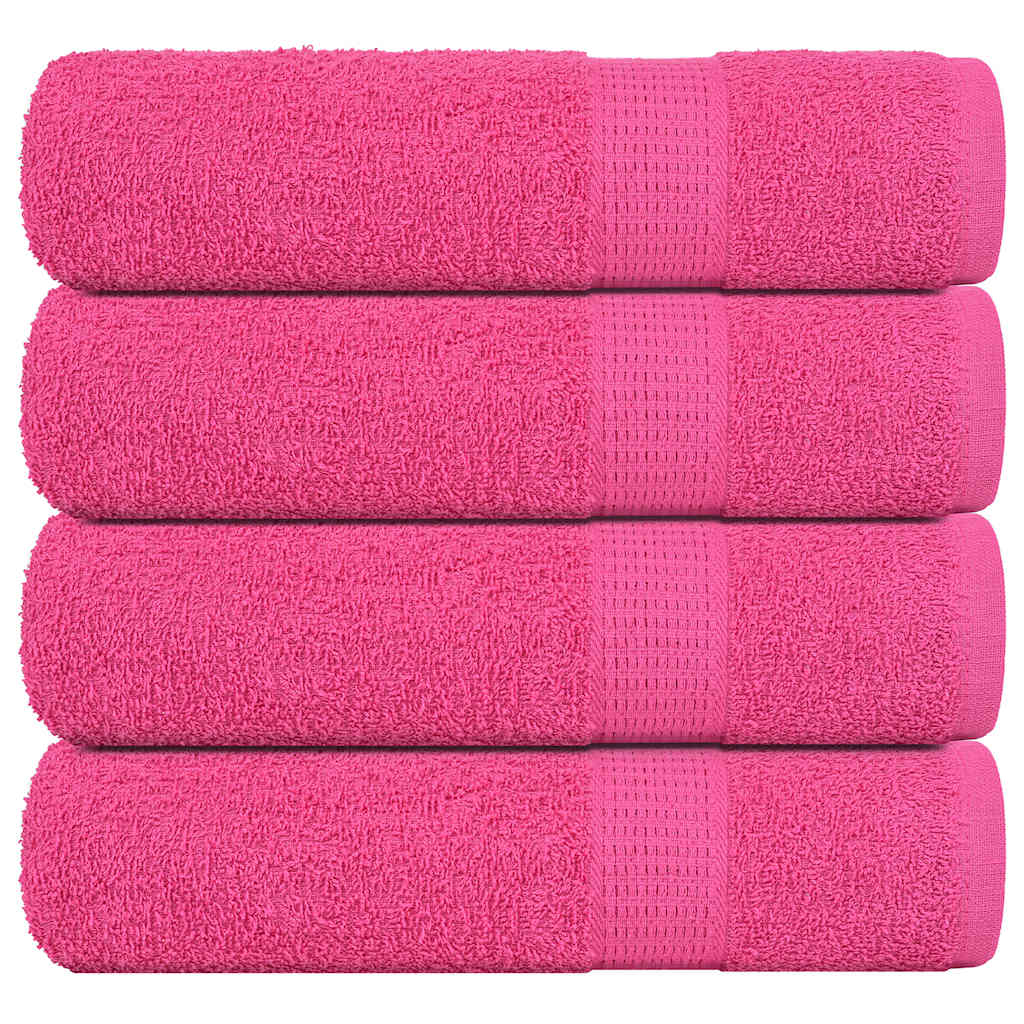Vidaxl Badetücher 4 ST 100x150 cm 360 g m² 100% Baumwollrosa