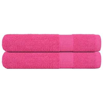 VIDAXL -Handtücher 2 PCs 100x200 cm 360 g m² 100% Baumwollrosa