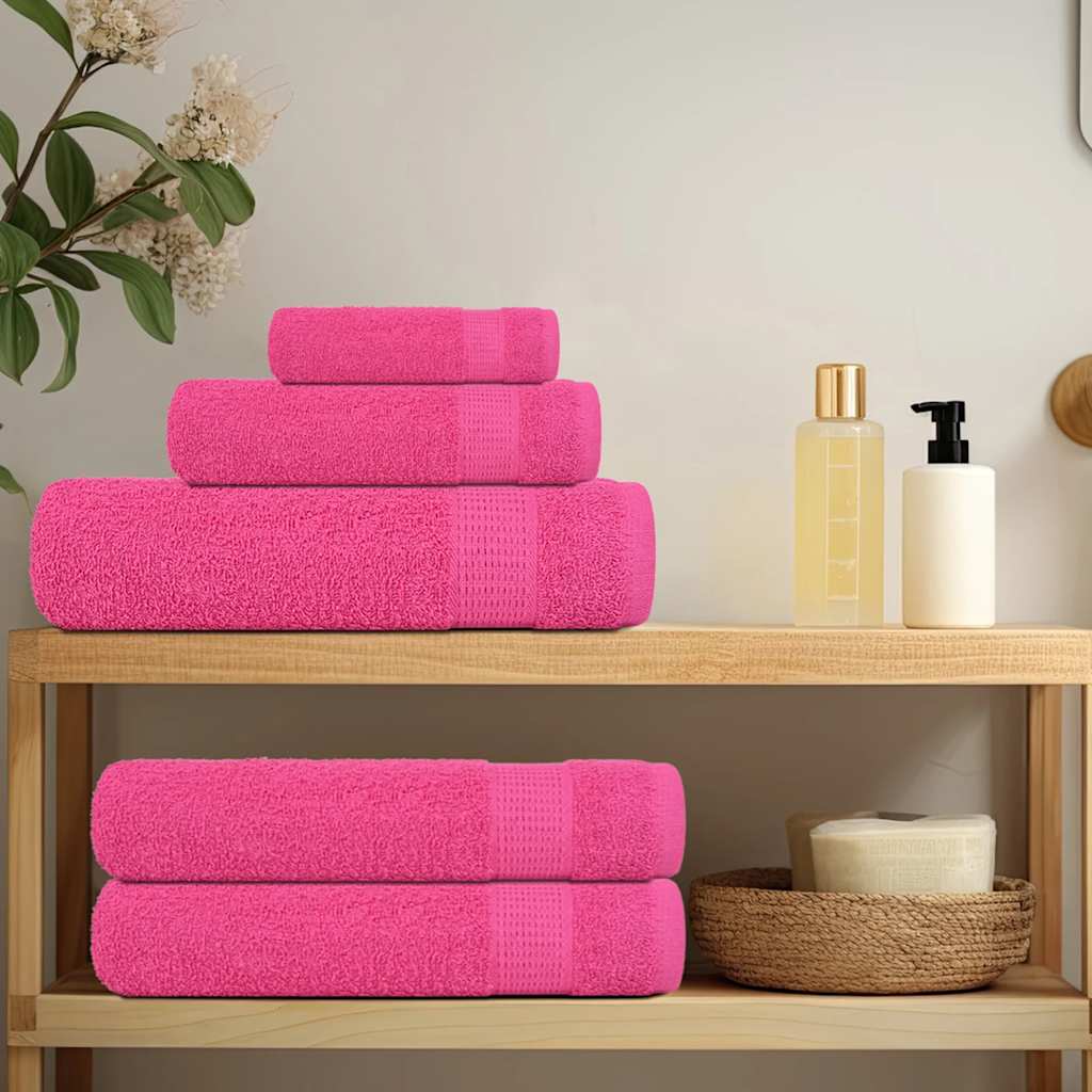 VIDAXL -Handtücher 2 PCs 100x200 cm 360 g m² 100% Baumwollrosa