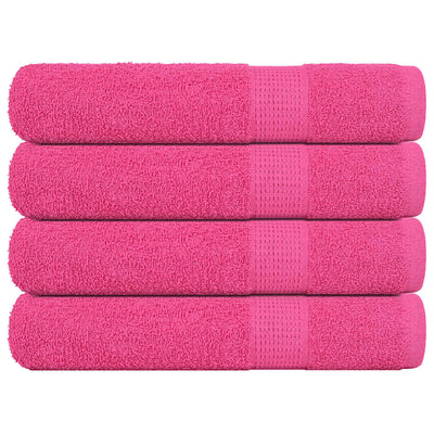 VIDAXL -Handtücher 4 PCs 100x200 cm 360 g m² 100% Baumwollrosa