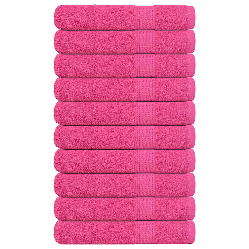 VIDAXL -Handtücher 10 Stcs 100x200 cm 360 g m² 100% Baumwollrosa