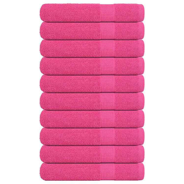 VIDAXL -Handtücher 10 Stcs 100x200 cm 360 g m² 100% Baumwollrosa