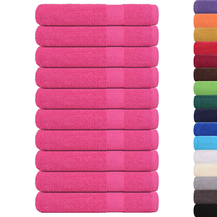 VIDAXL -Handtücher 10 Stcs 100x200 cm 360 g m² 100% Baumwollrosa