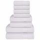 VIDAXL 8-teiliger Handtuchset 360 g m² 100% Baumwoll weiß