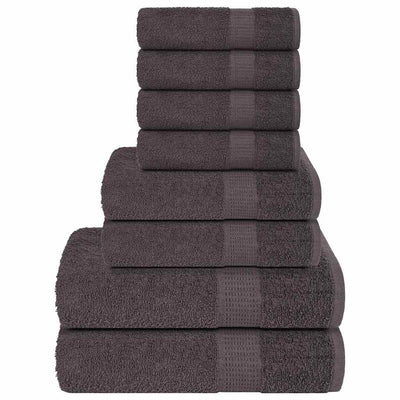 VIDAXL 8-Stück-Handtuchset 360 g m² 100% Baumwoll-Anthrazitfarbe