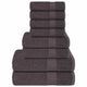 VIDAXL 8-Stück-Handtuchset 360 g m² 100% Baumwoll-Anthrazitfarbe
