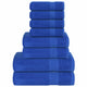 VIDAXL 8-Stück-Handtuchset 360 g m² 100% Baumwollblau