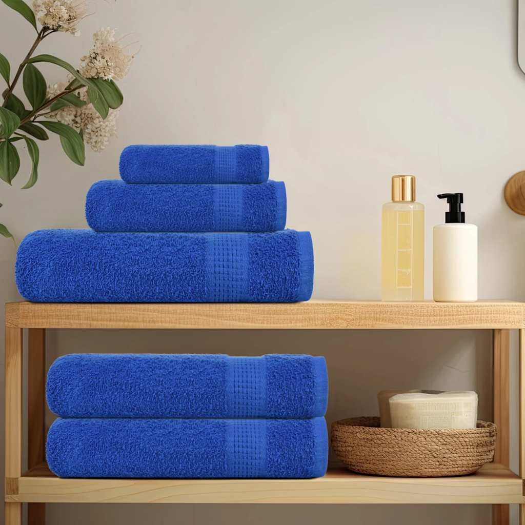 VIDAXL 8-Stück-Handtuchset 360 g m² 100% Baumwollblau